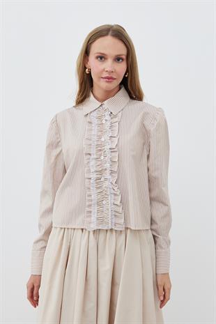 STELLA FIRFIRLI GÖMLEK - CAMEL