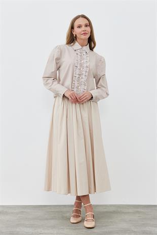 STELLA FIRFIRLI GÖMLEK - CAMEL