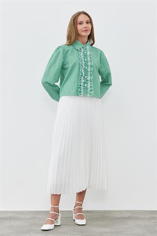 STELLA FIRFIRLI GÖMLEK -YEŞİL