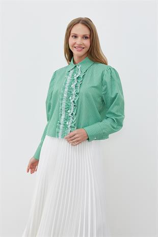 STELLA FIRFIRLI GÖMLEK -YEŞİL