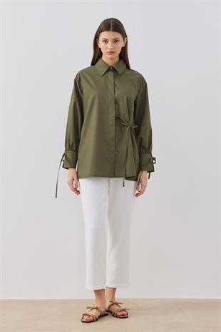 Tessa Bağcık Detaylı Gömlek- Haki