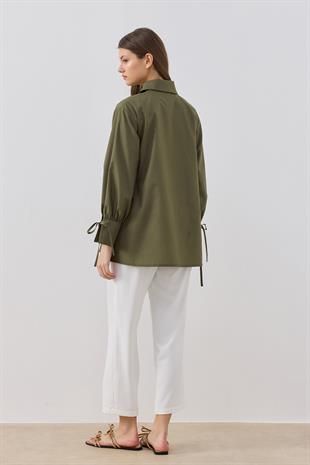 Tessa Bağcık Detaylı Gömlek- Haki