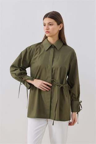 Tessa Bağcık Detaylı Gömlek- Haki