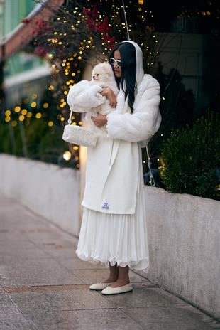 Triko Atkılı Bere- Ekru 