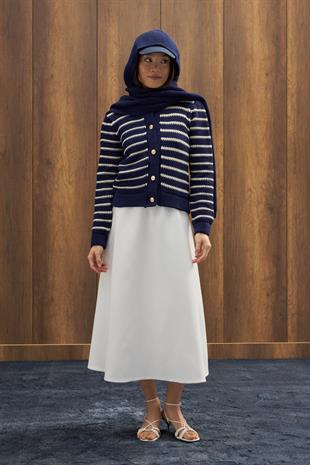 Triko Atkılı Bere - Lacivert