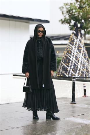 Triko Atkılı Bere - Siyah