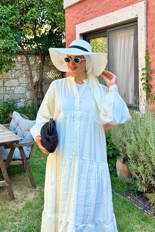 TUĞBA'NIN AHSEL MODAL VISCON ELBİSE KOMBİNİ