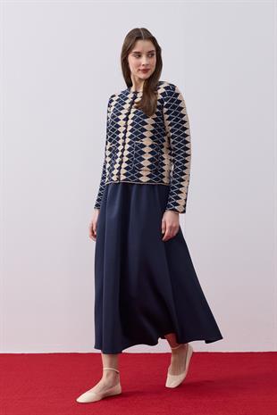 Vanisha Baklava Desen Cepli Kazak