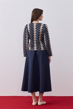 Vanisha Baklava Desen Cepli Kazak