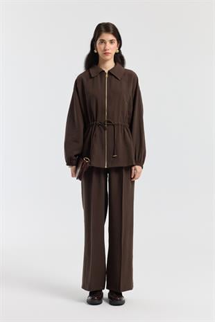 Vienna Tünelli Nervürlü Takım - Acı kahve