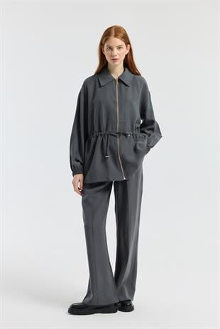 Vienna Tünelli Nervürlü Takım  - Antrasit