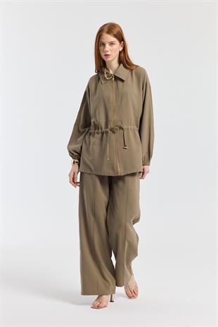 Vienna Tünelli Nervürlü Takım - Haki