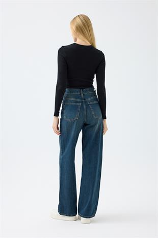 Vivian Straight Denim Pantolon - Mavi 