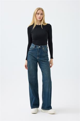 Vivian Straight Denim Pantolon - Mavi 