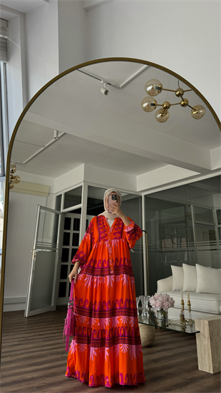 WIESSE VISCON ELBİSE - FUŞYA