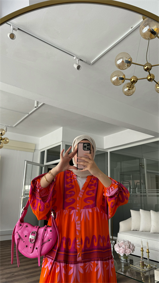 WIESSE VISCON ELBİSE - FUŞYA