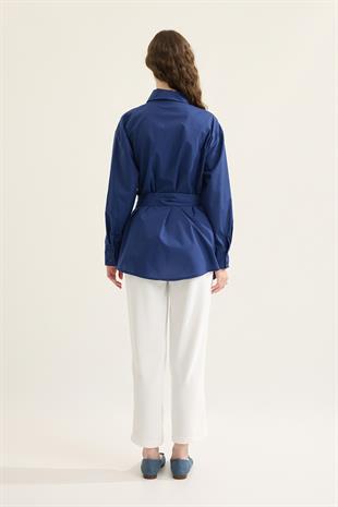 Wilma Kruvaze Kapaklı Polo Yaka Gömlek- Lacivert