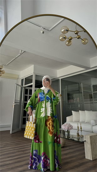 WISSENTE VISCON ELBİSE - YEŞİL