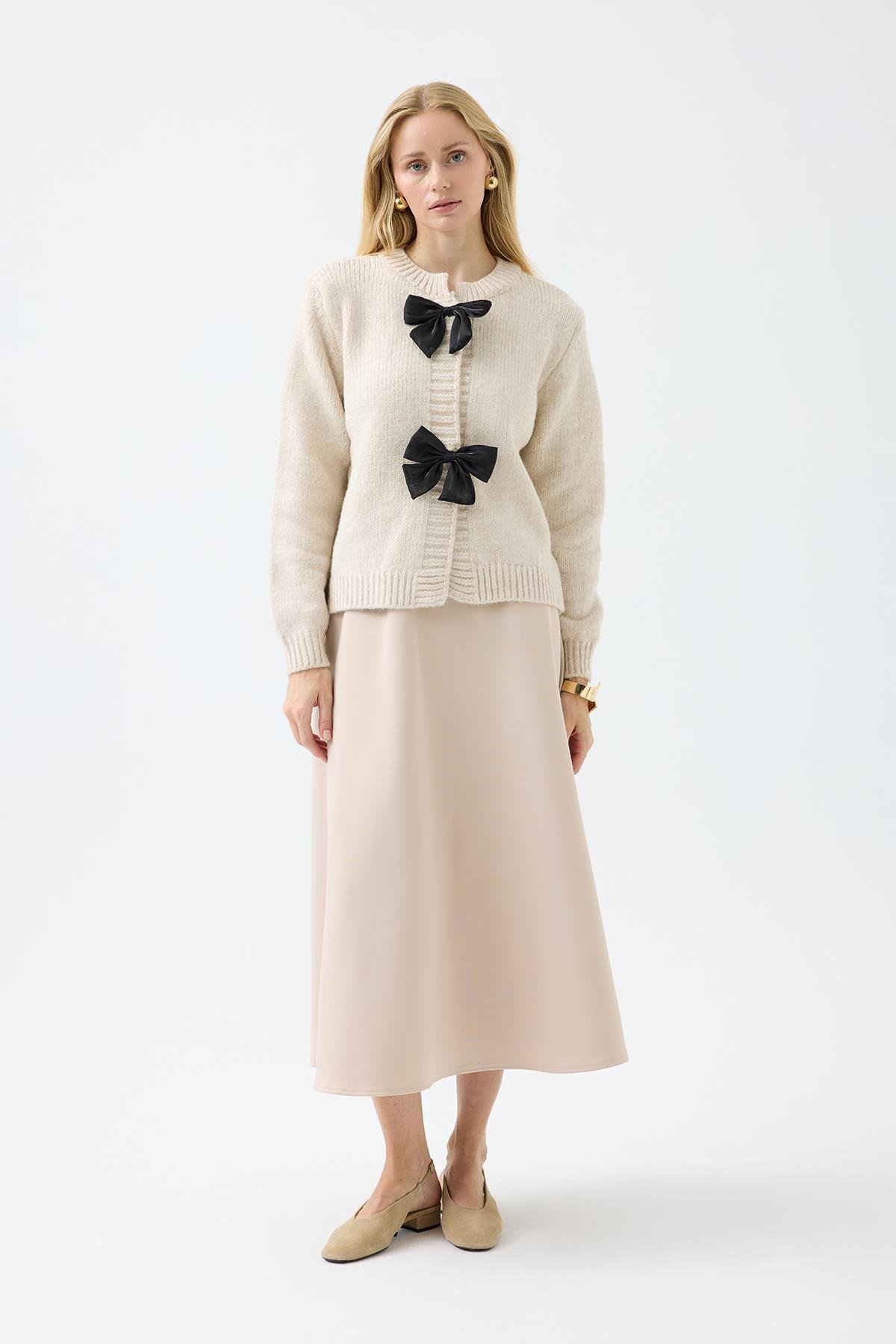 Angel Fiyonklu Hırka - Bej 