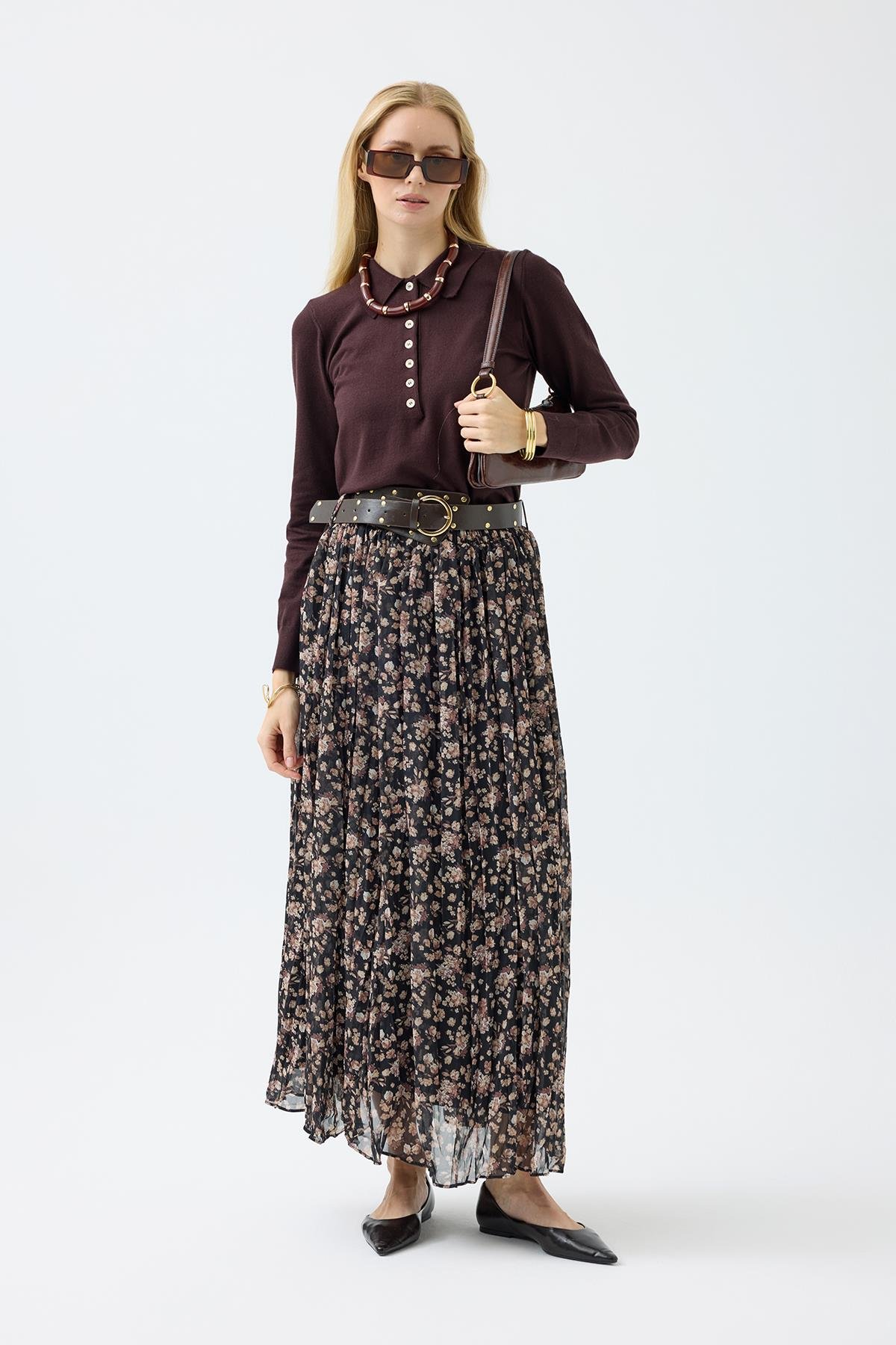 Barbara Polo Yaka Kazak - Kahverengi 