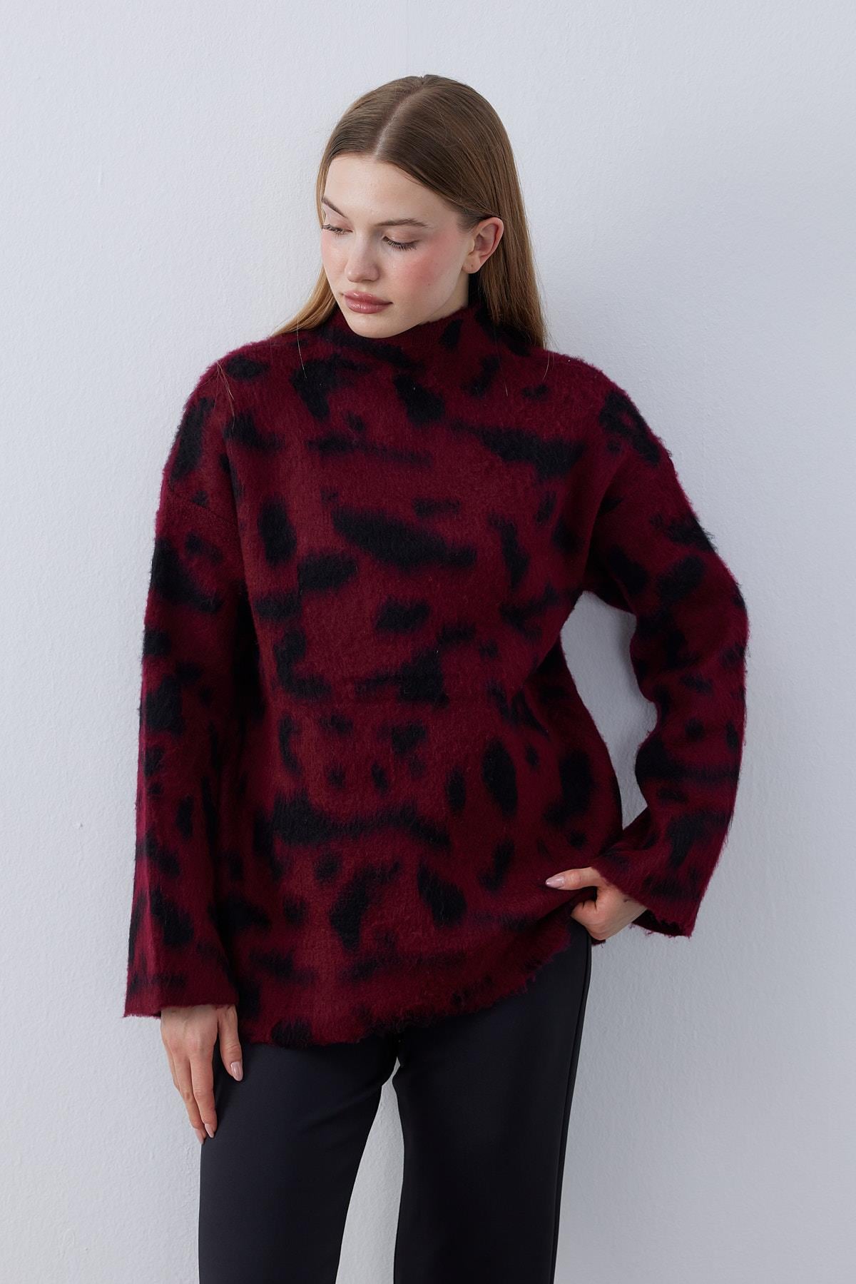 Camille Desenli Angora Kazak - Bordo