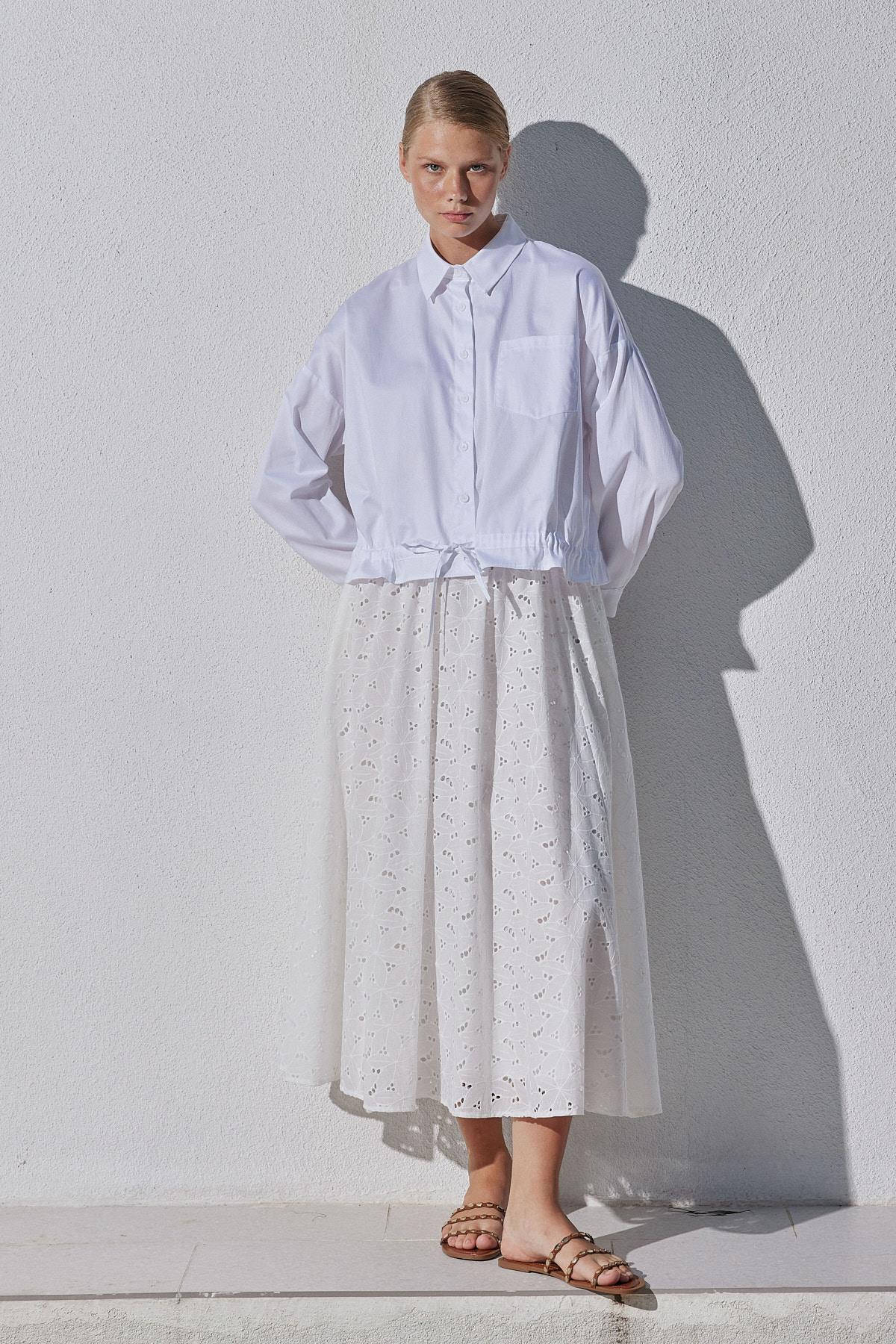 Carine Brode Etek - Beyaz