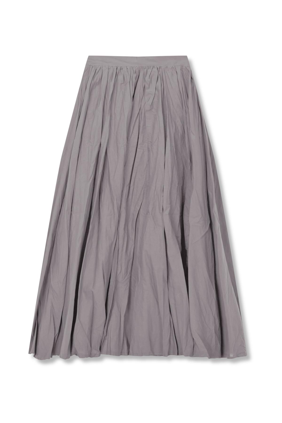 Elain Pamuk Vual Kraş Etek - Gri