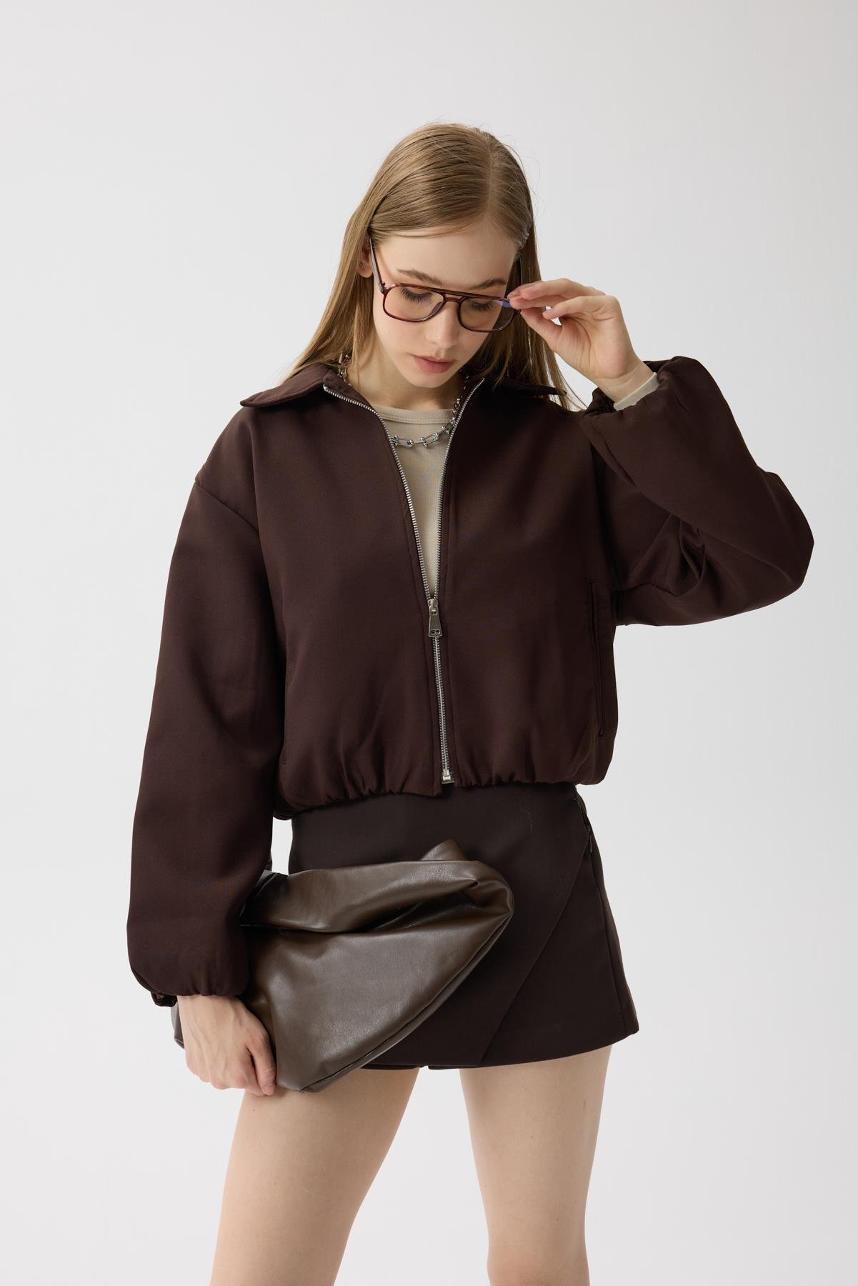 Harmony Bomber Ceket - Kahverengi 