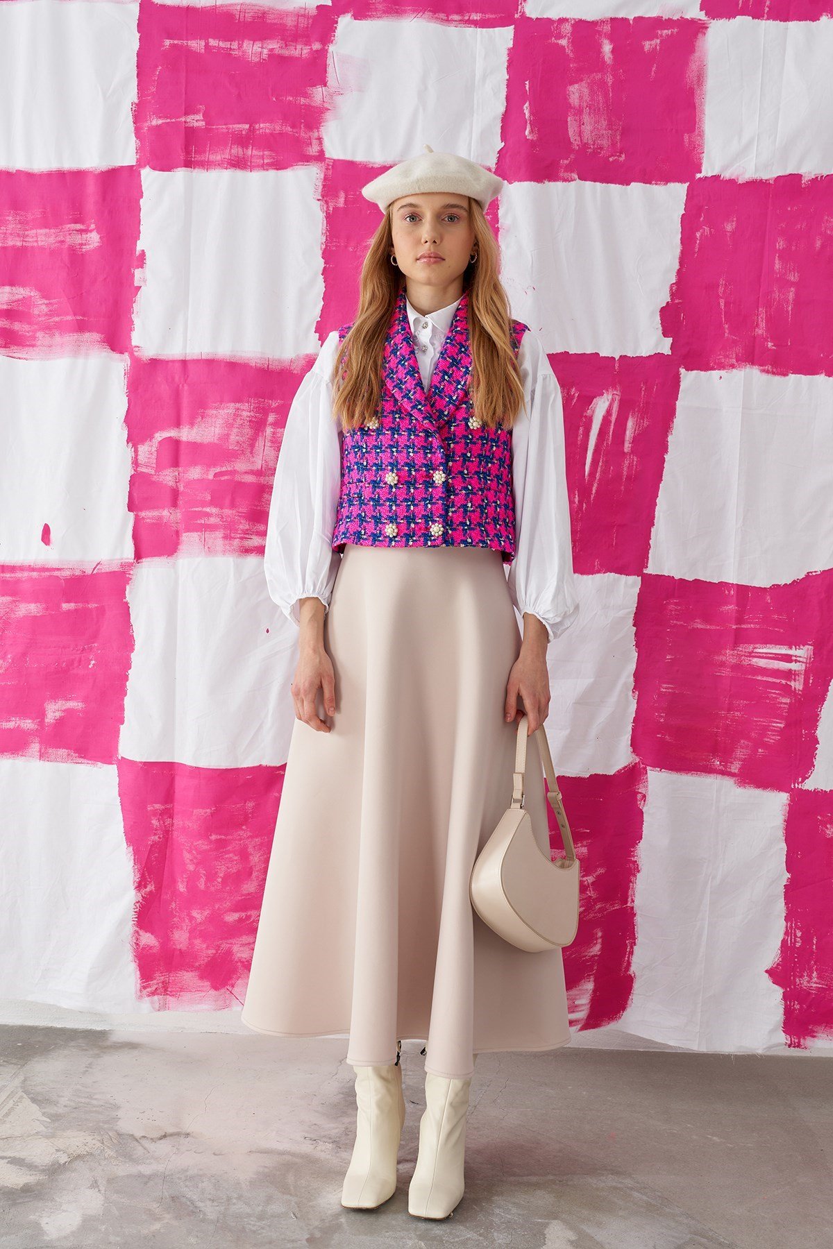 Laura Düğme Detaylı Yelek - Pembe