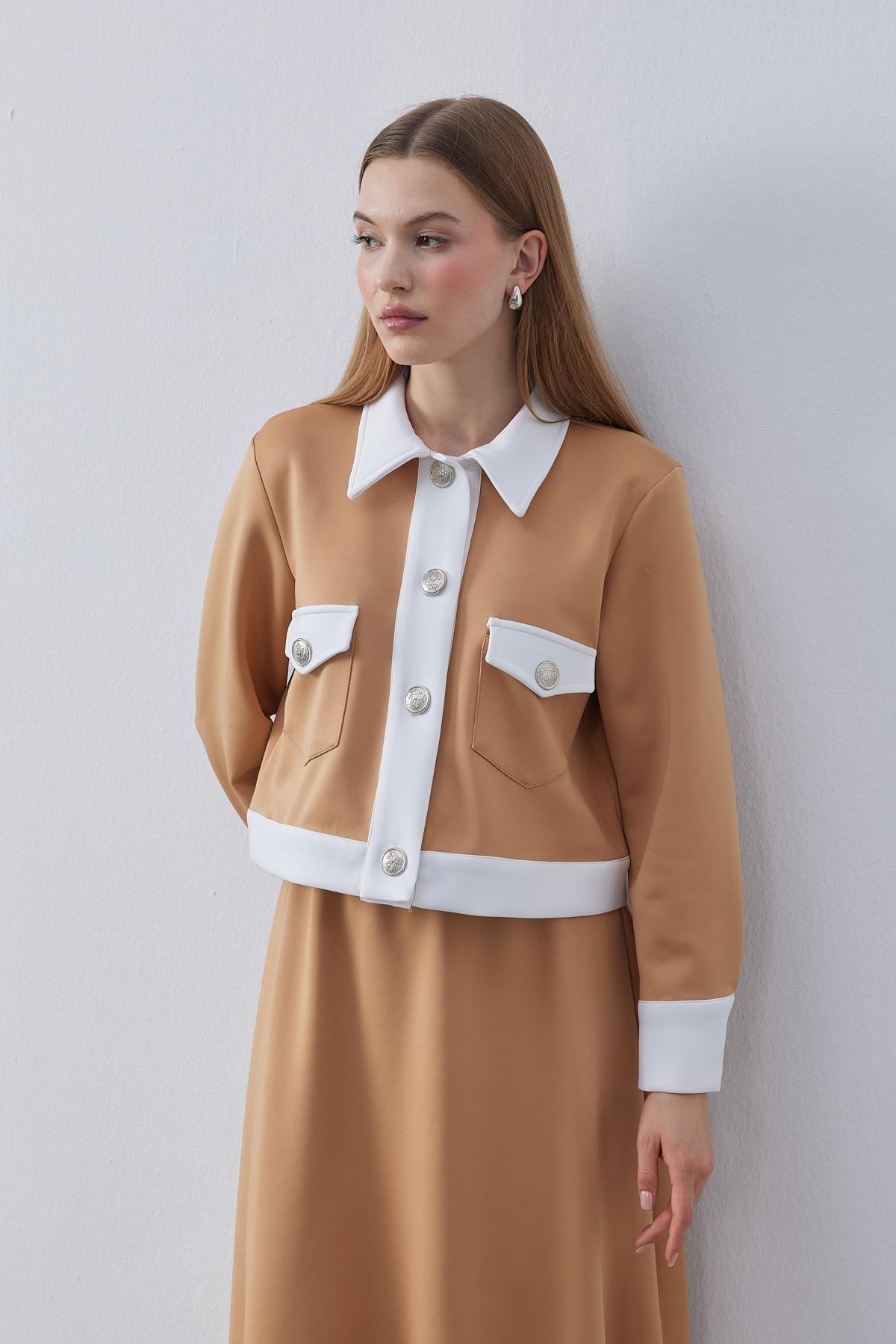 Lenora Garnili Skuba Etekli Takım- Camel