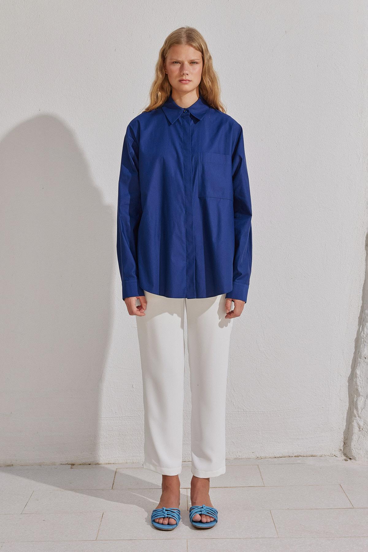 Louis Basic Cotton Gömlek - Lacivert