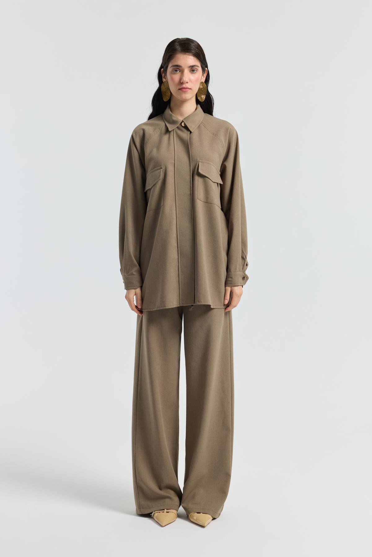 Maisy Biye Kemerli Takım - Vizon 