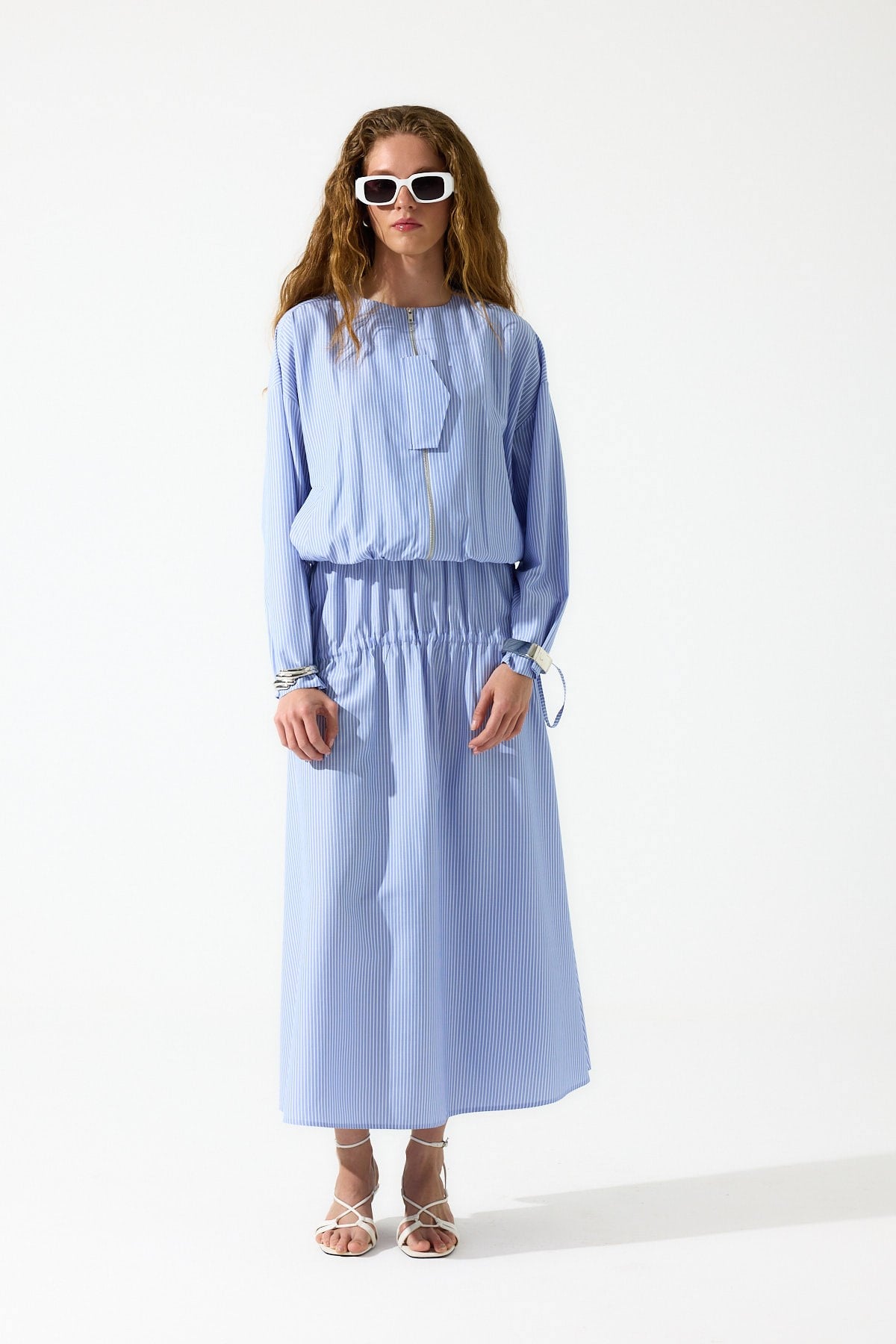 Mars Çizgili Bomber Takım - Mavi