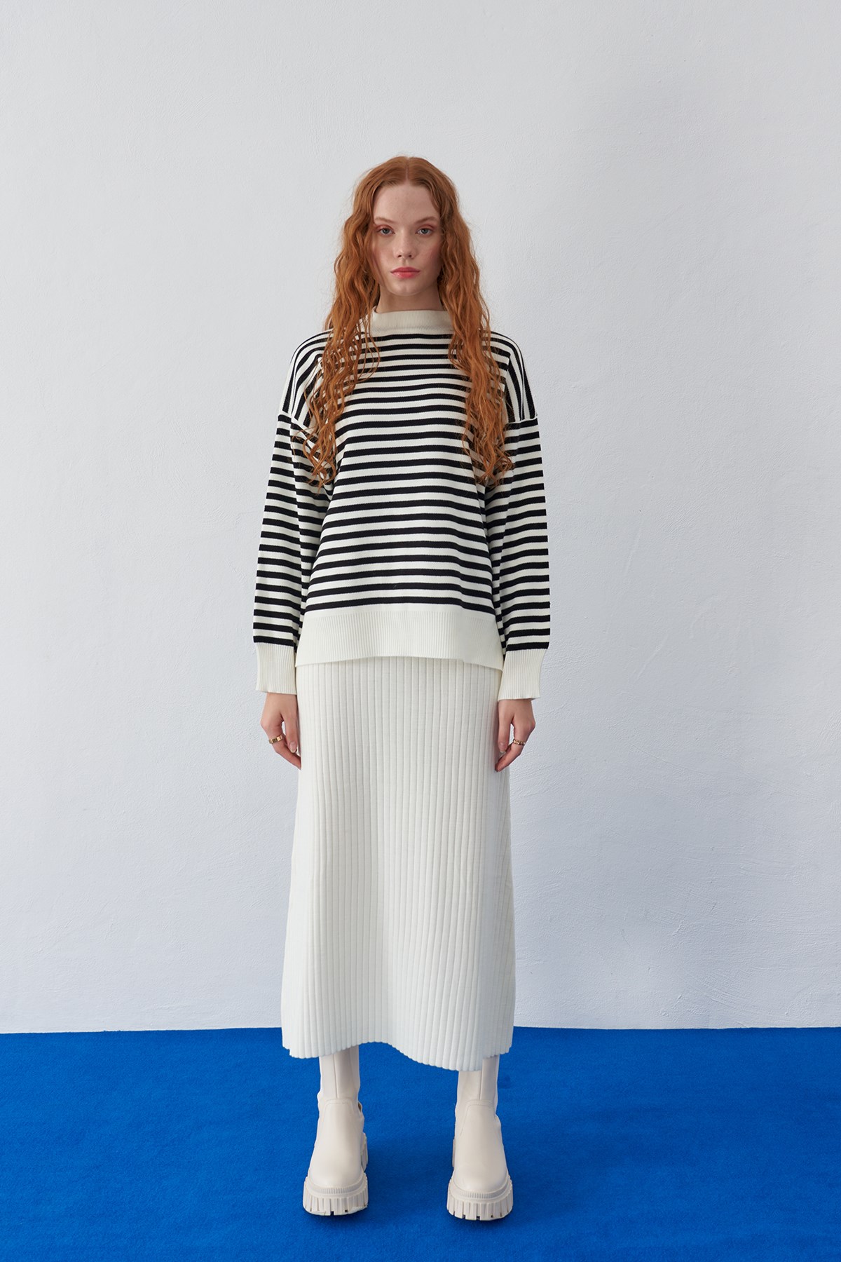 Martina Knitwear Skirt - Ecru