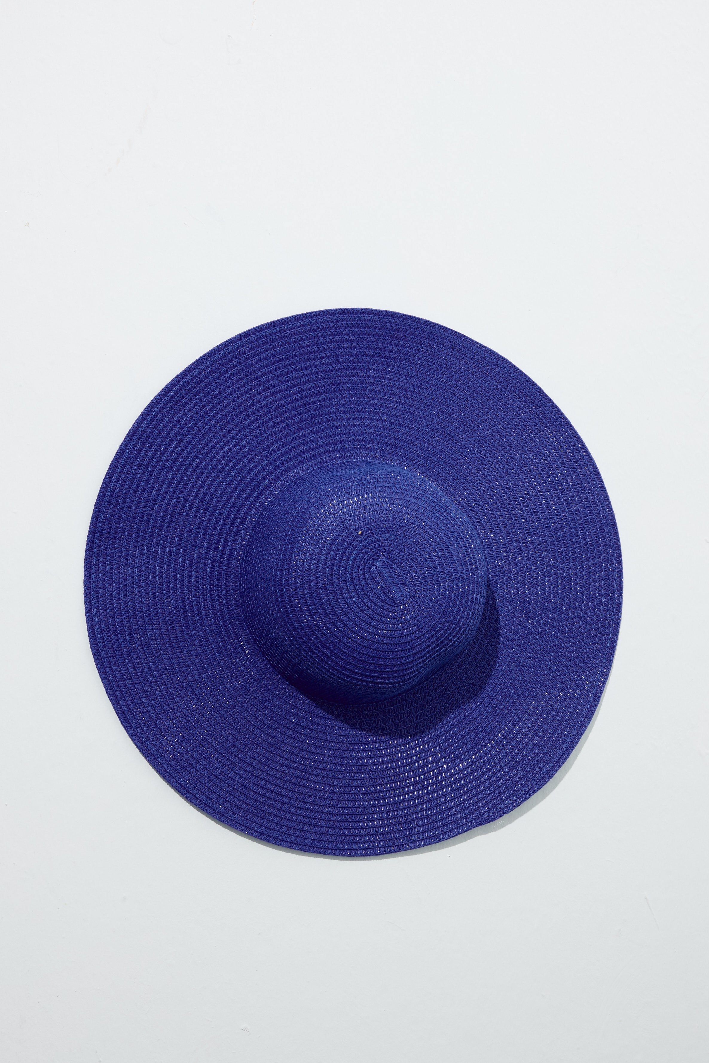 Merry Düz Hasır Şapka - Mor