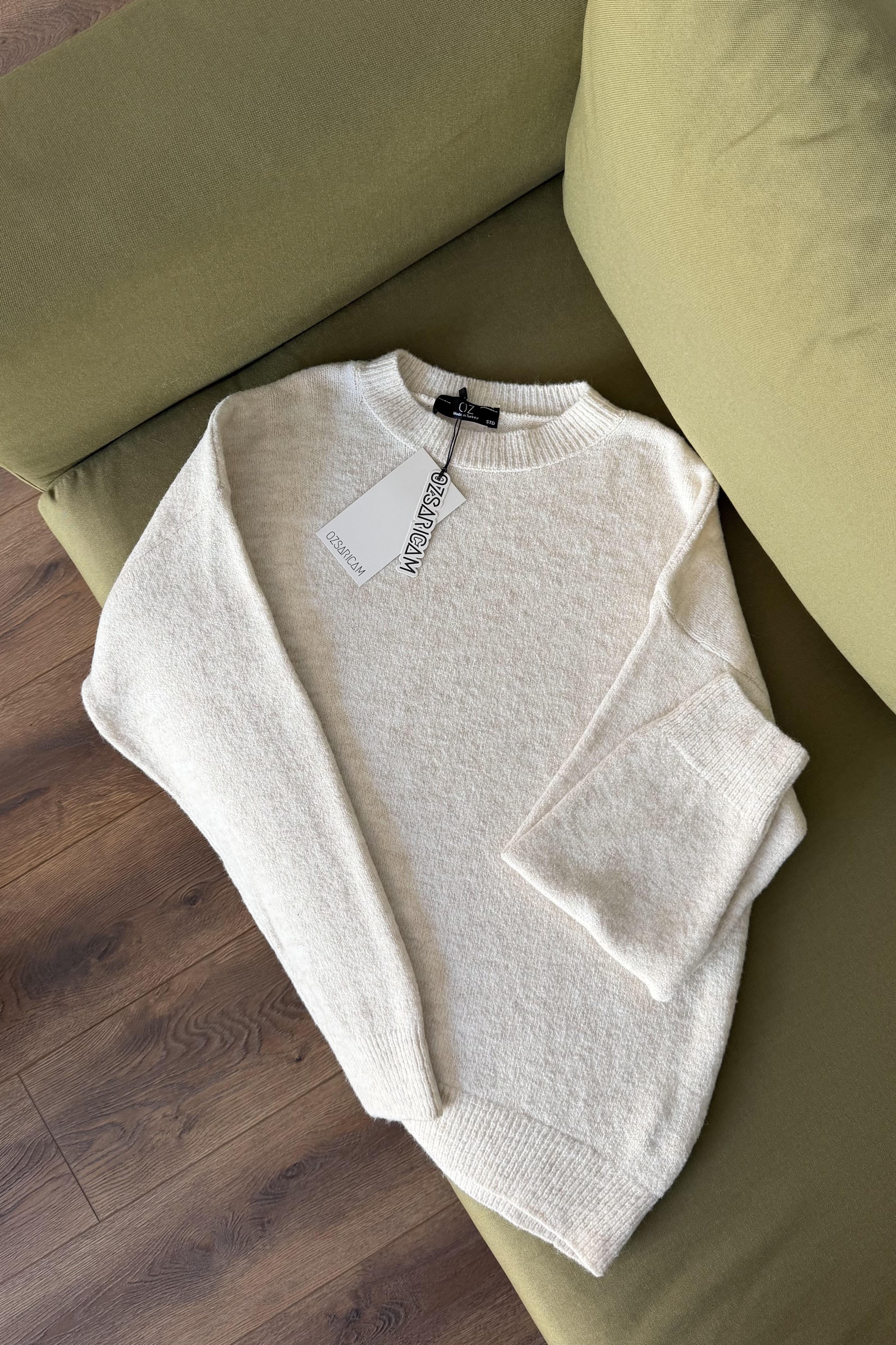 Natasha Basic Triko Kazak - Bej