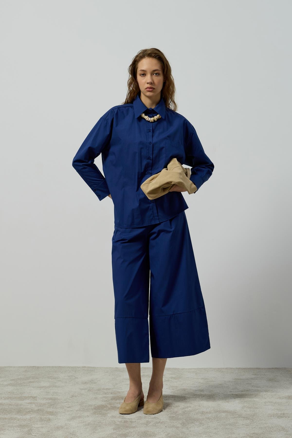 Noah Basic Poplin Takım - Gece mavi