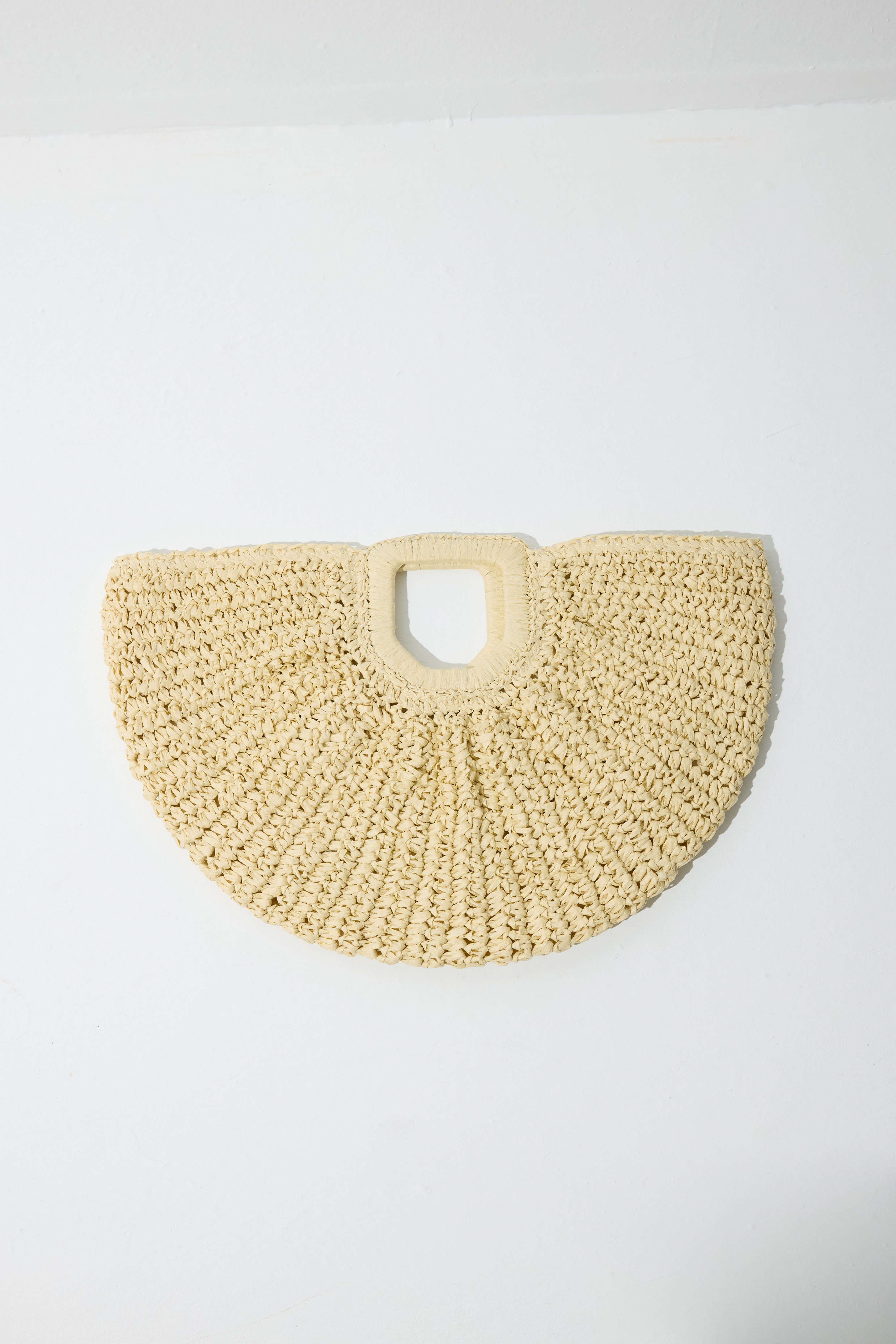 Örgü Hasır Çanta - Natürel