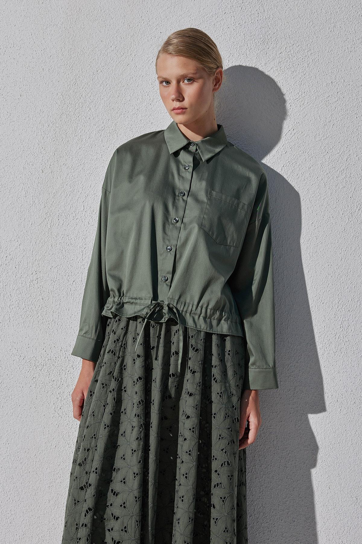 Pansy Cotton Gömlek - Haki