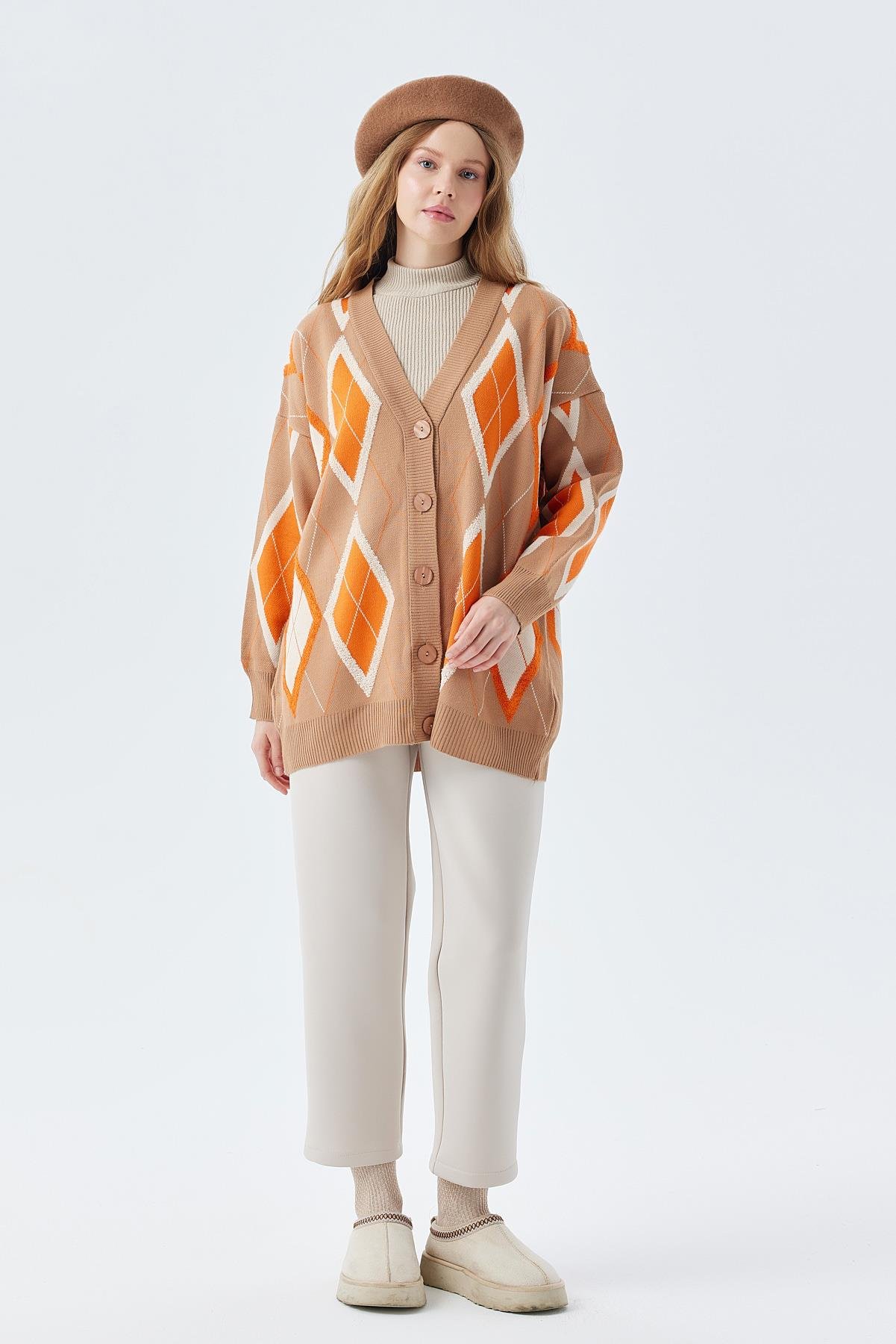 PİECE BASİC TRİKO HIRKA - CAMEL