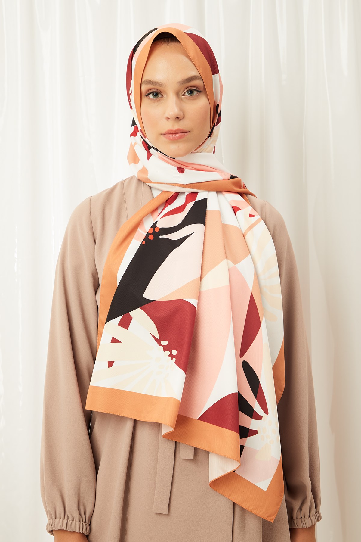 Ros Twill / İpek Şal - Kahve