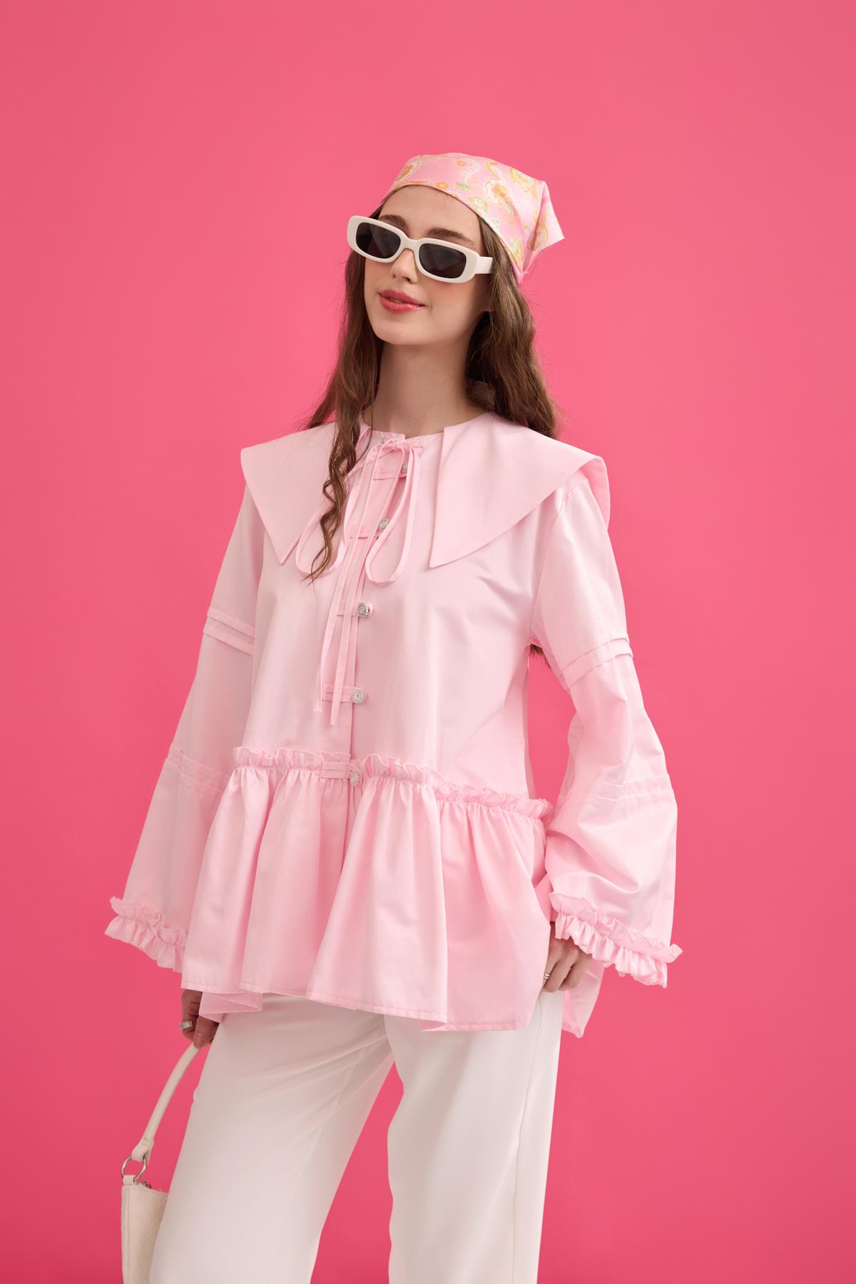 Rosy İpek Saten Fular 