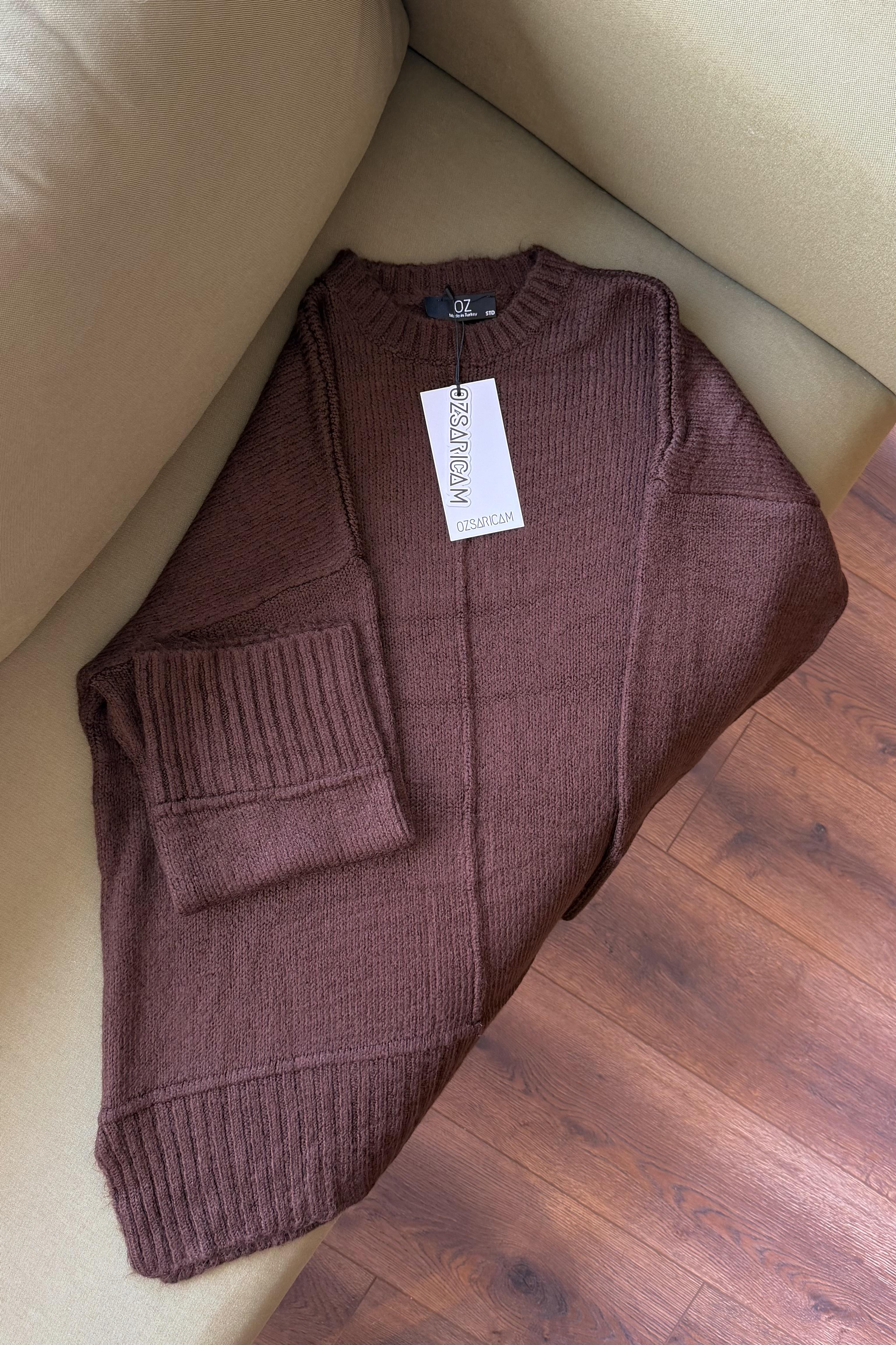 Sandy Biyeli Basic Kazak - Acı kahve