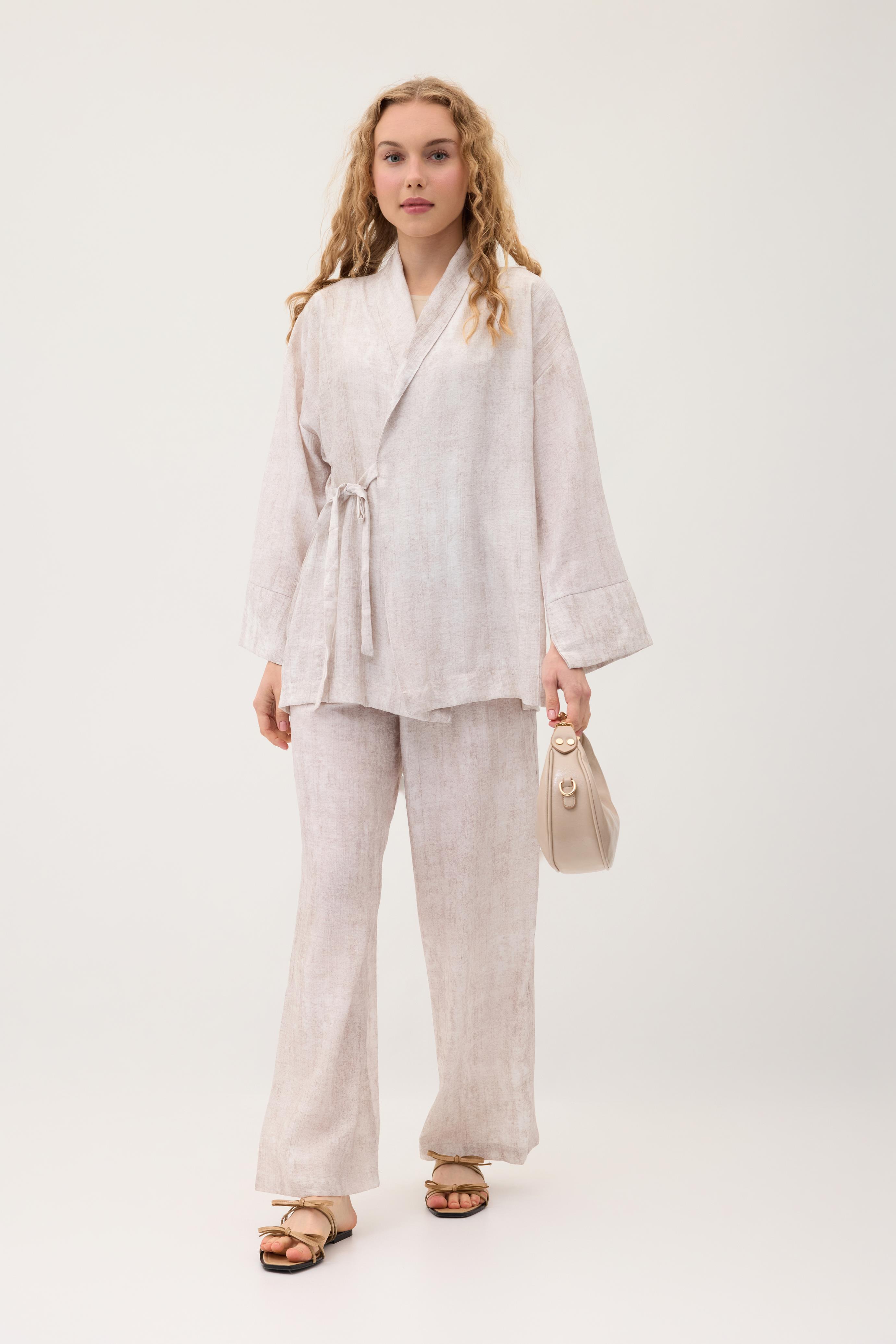 Sandy Kimono Takım - Taş
