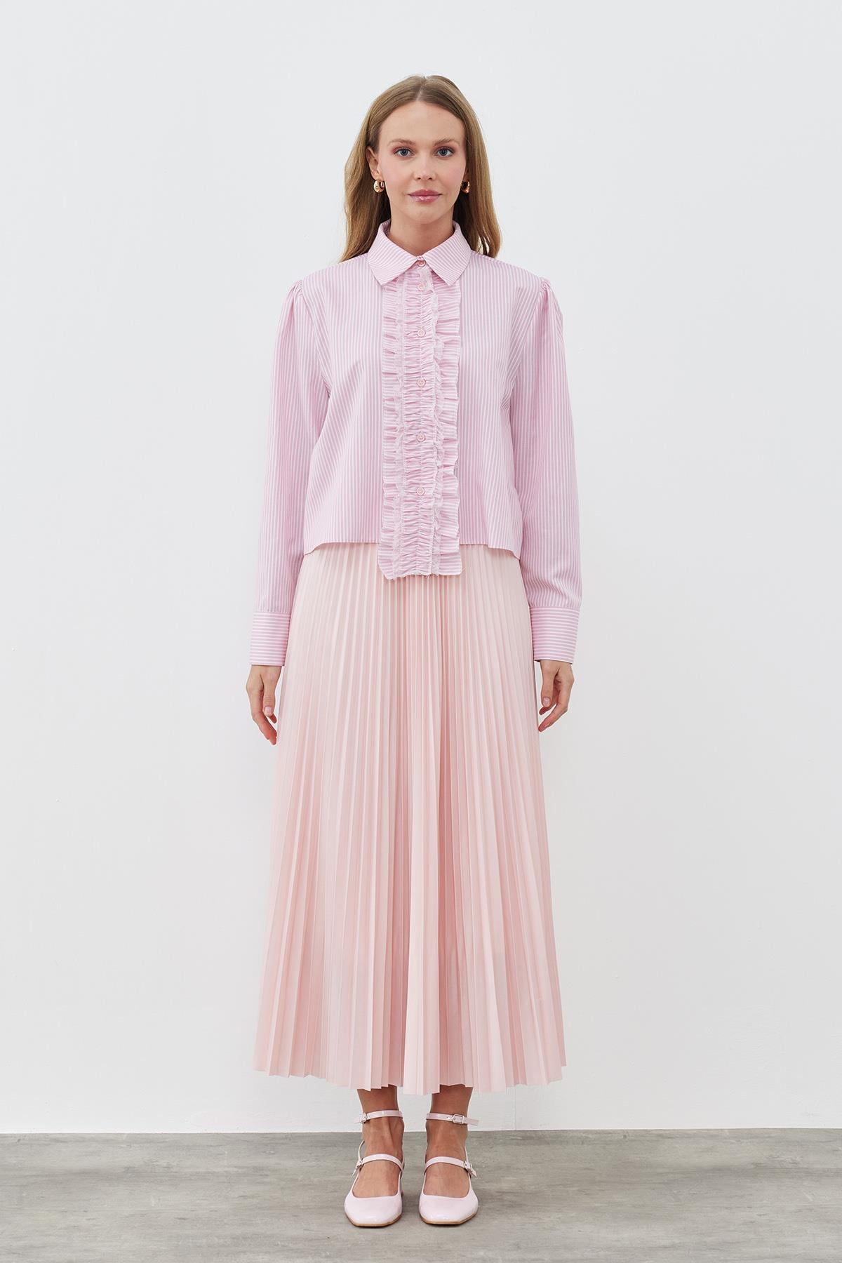 STELLA FIRFIRLI GÖMLEK - PEMBE