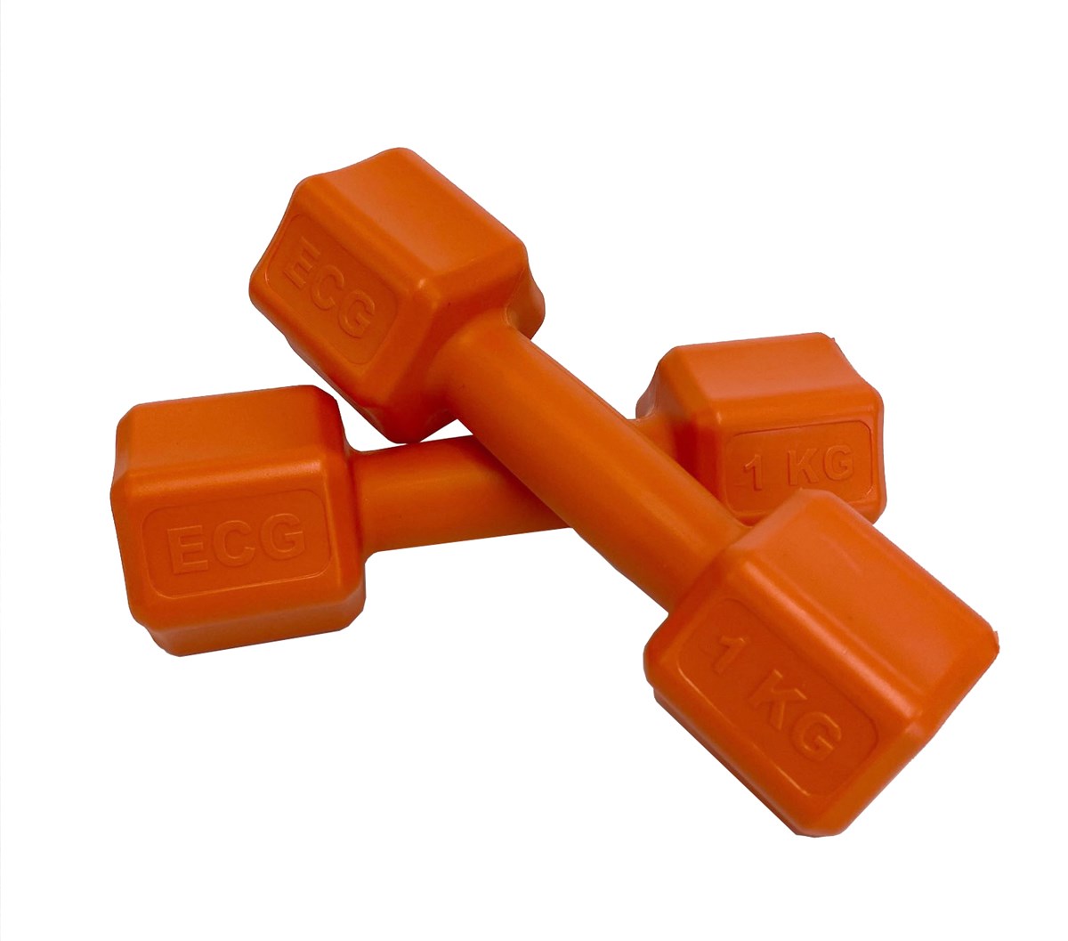 Ecgspor 1 Kg Turuncu Dambıl Seti 1 Kg x 2 Adet Toplam 2 Kg Ağırlık Seti
