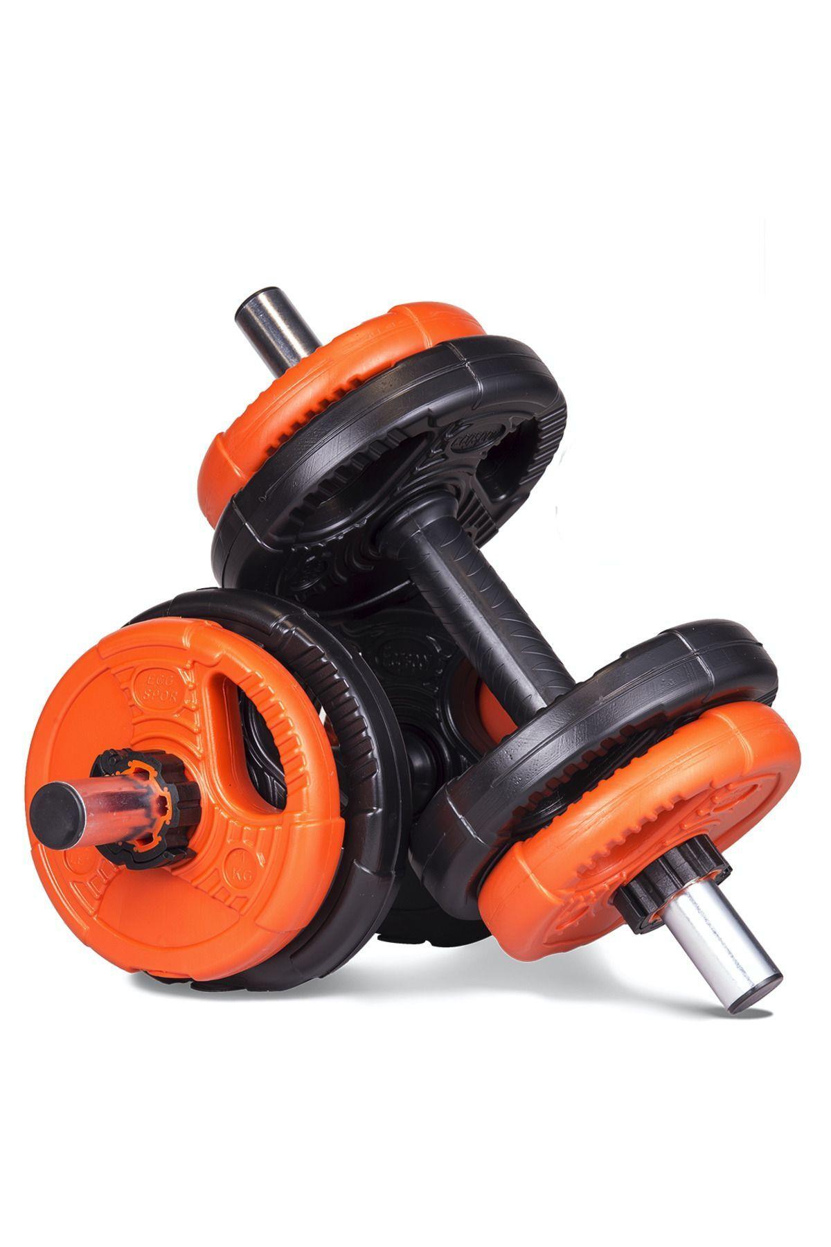 Ecgspor 12 kg Grip Plate Dumbbell Set -10 kg plate+2x1 kg dambıl seti