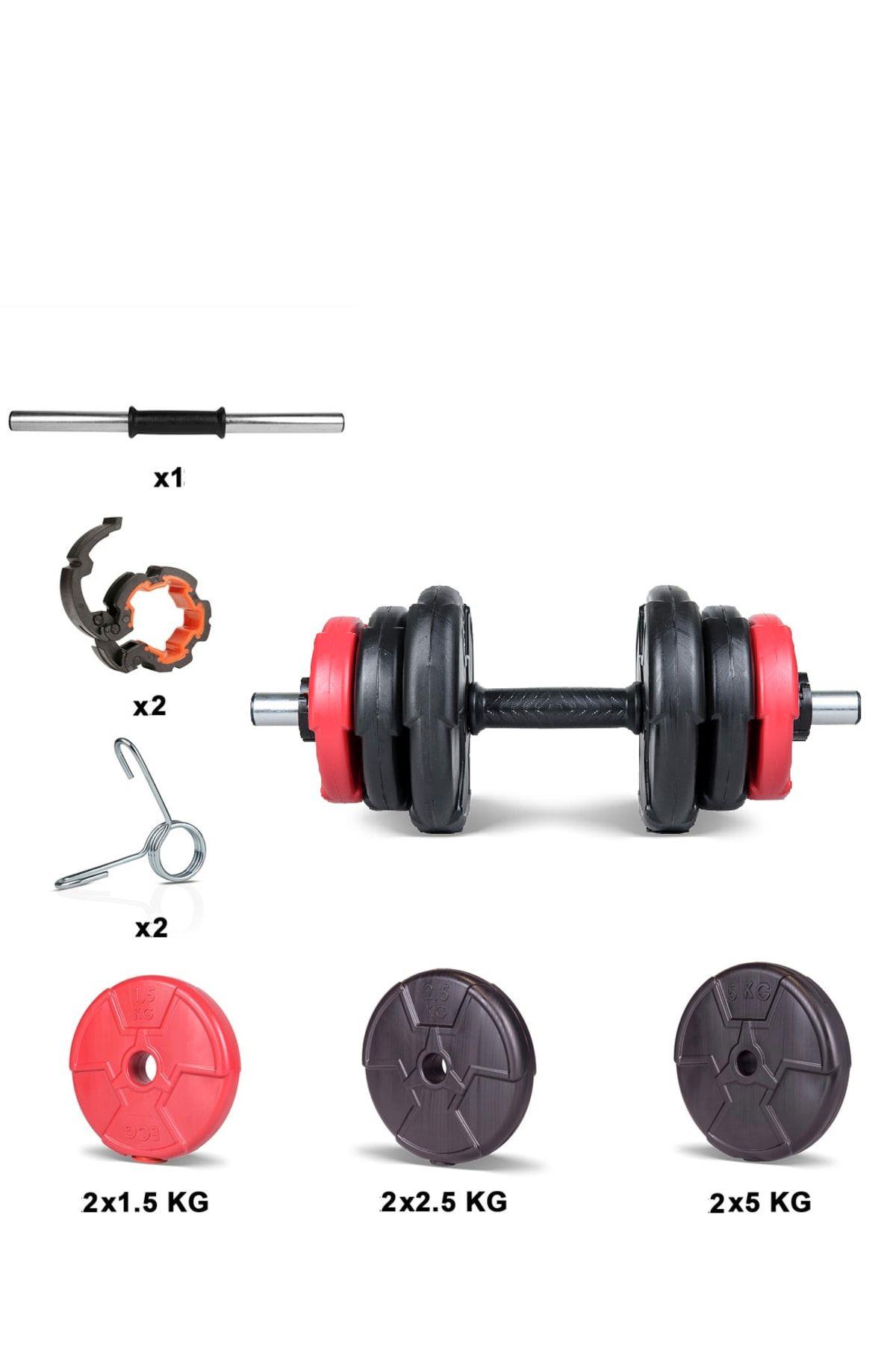 Ecgspor 18 Kg (1x 18kg) Dambıl Seti Kırmızı Siyah
