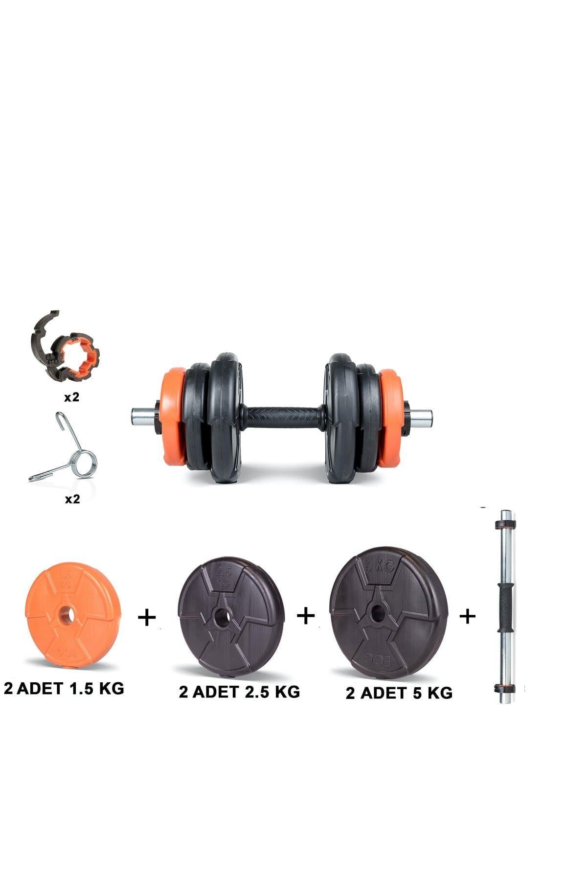 Ecgspor 18 Kg (1x 18kg) Dambıl Seti Turuncu Siyah