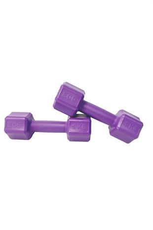 Ecgspor 1 Kg Dambıl Seti 1 Kg x 2 Adet Toplam 2 Kg Ağırlık Seti Mor